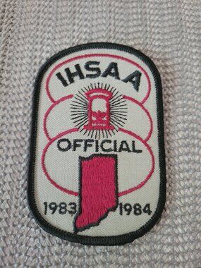 IHSAA Official Indiana High School Athletic Assn Embroidered Patch 1983-84
